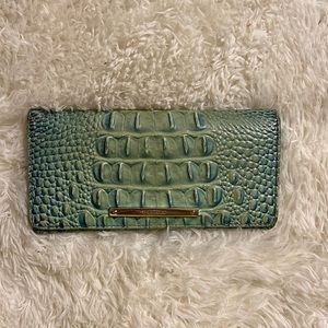 COPY - ADY wallet, teal and blue. Used, minor defects and fading.